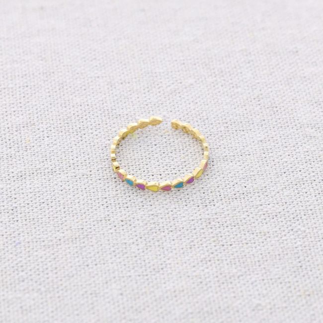 ENAMEL DROP SHAPES STEEL RING