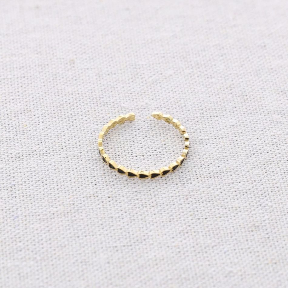 ENAMEL DROP SHAPES STEEL RING