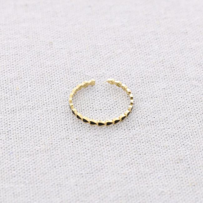 ENAMEL DROP SHAPES STEEL RING