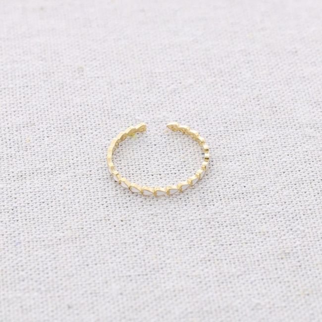 ENAMEL DROP SHAPES STEEL RING