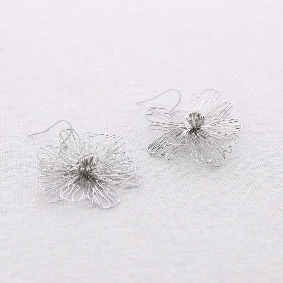 FILIGREE FLOWER STUD EARRINGS