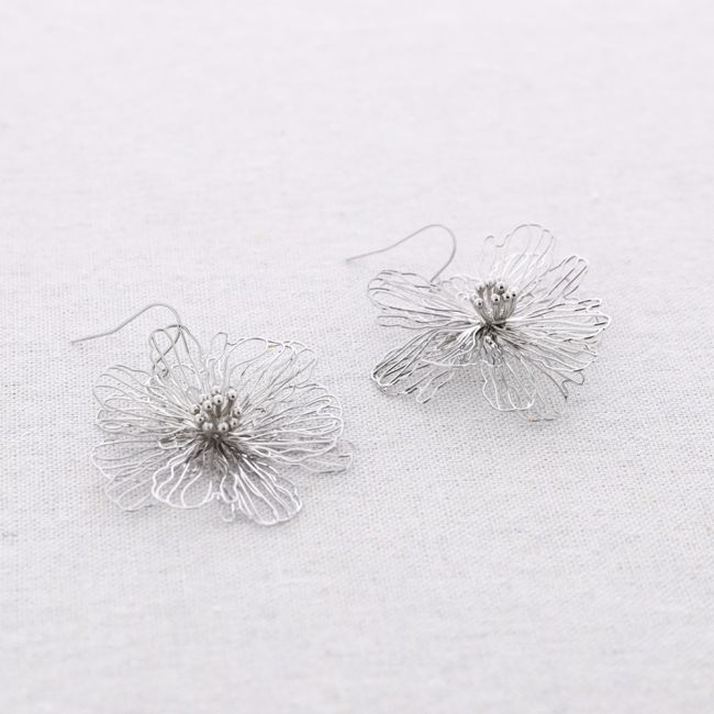 FILIGREE FLOWER STUD EARRINGS