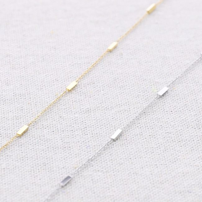 STEEL CHOKER WITH RECTANGULAR BEADS