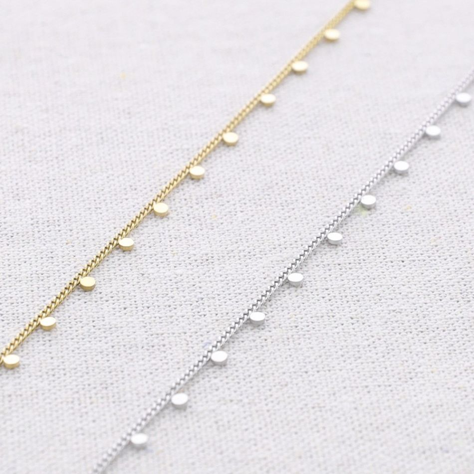 PULSERA ACERO COLGANTES MINI CHAPITAS