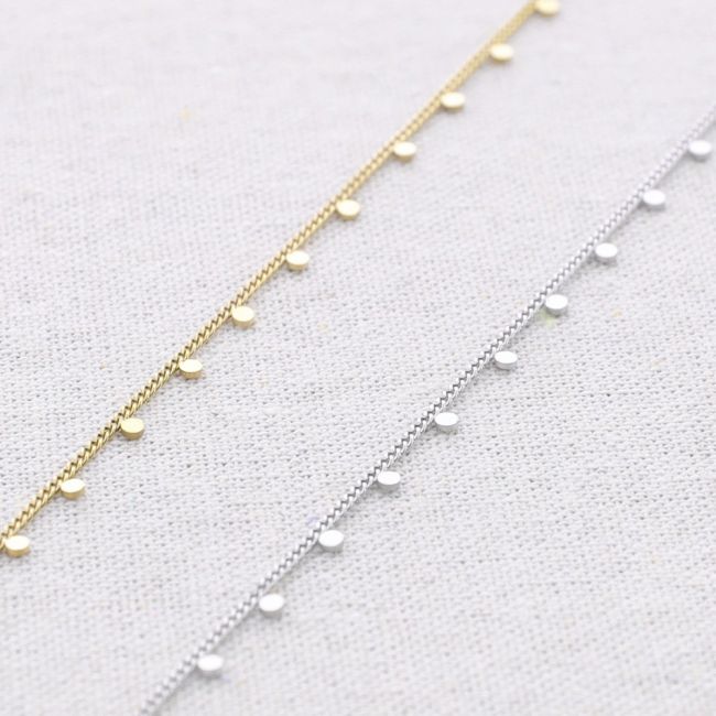 PULSERA ACERO COLGANTES MINI CHAPITAS