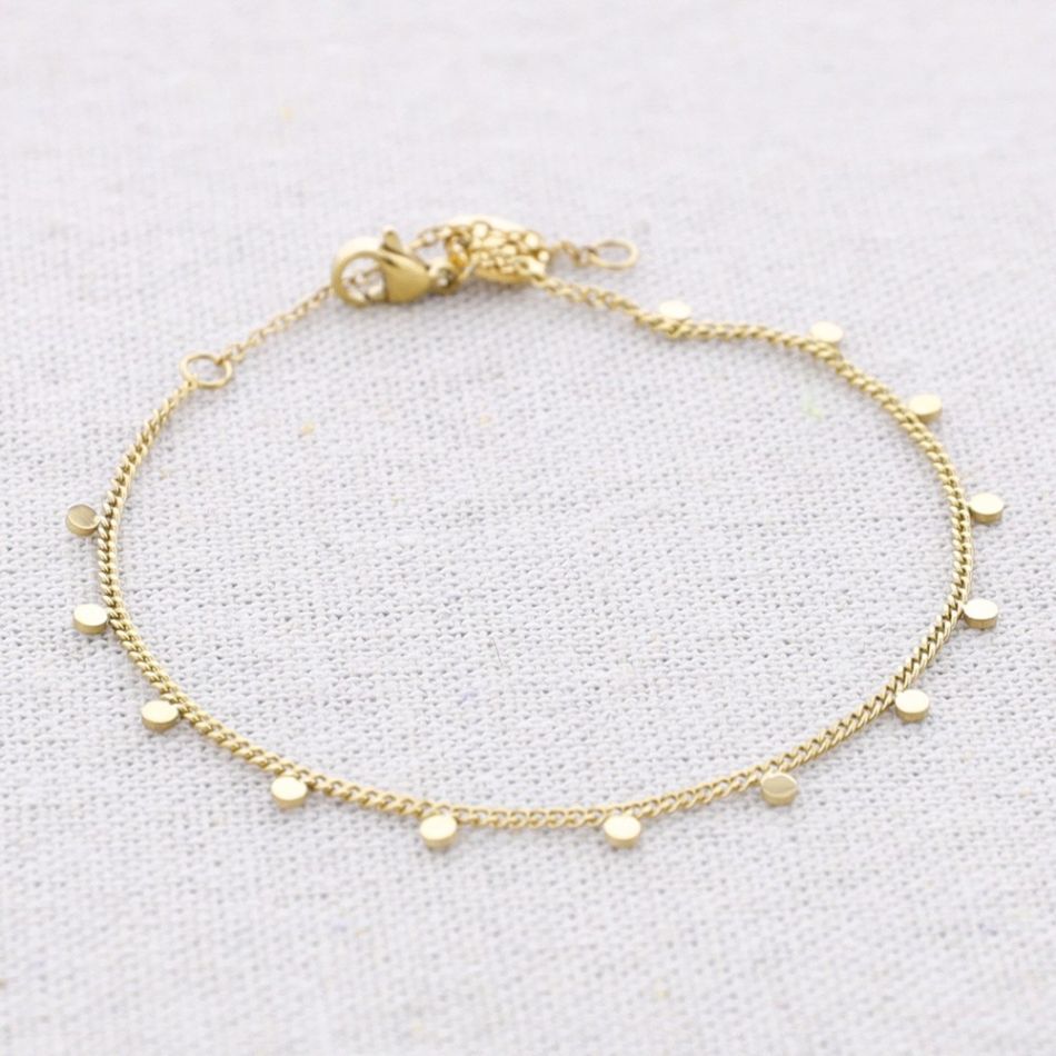 PULSERA ACERO COLGANTES MINI CHAPITAS