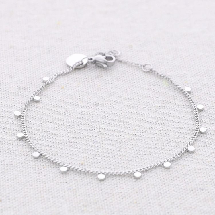 PULSERA ACERO COLGANTES MINI CHAPITAS