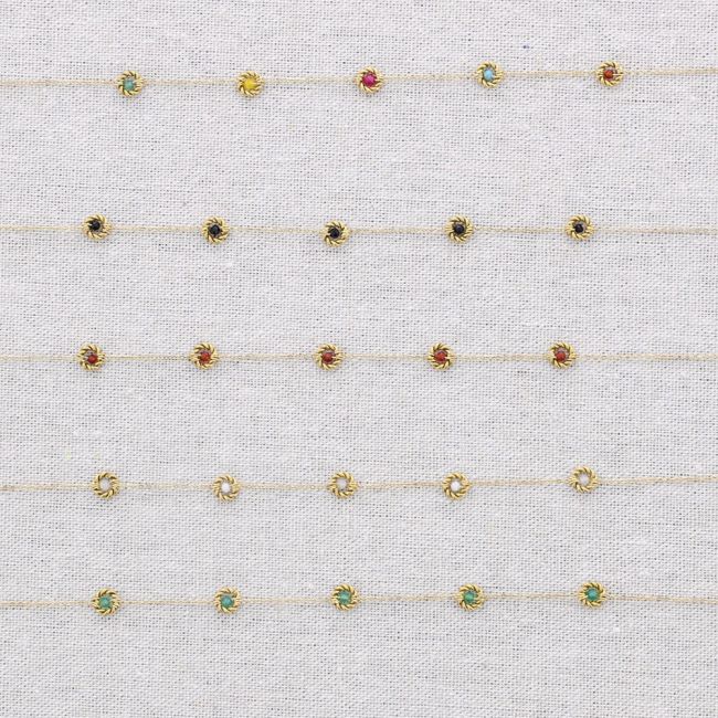 FACETED CRYSTALS STEEL CHOKER