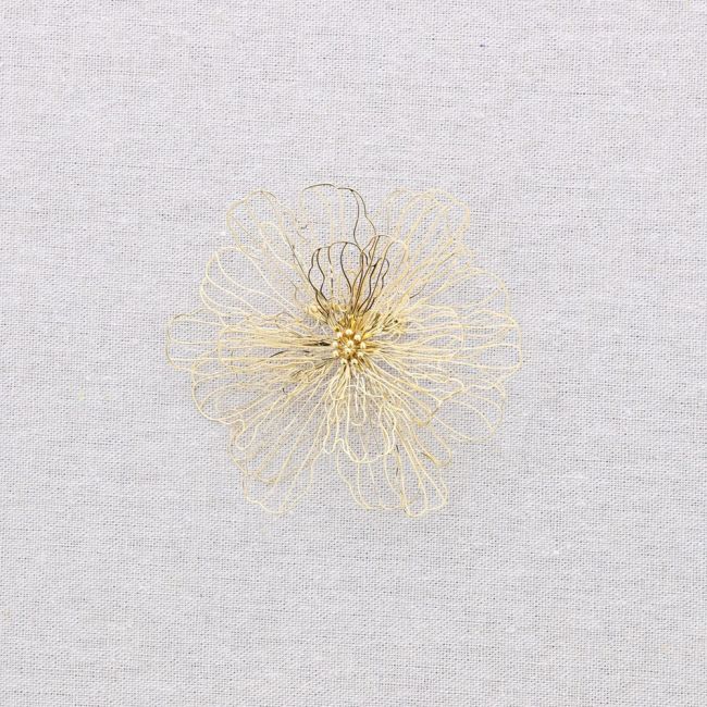 FILIGREE FLOWER STEEL BROOCH