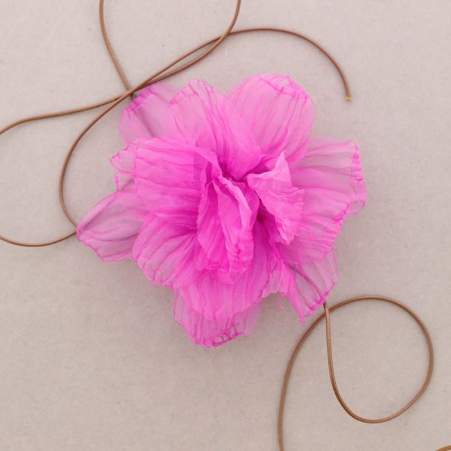FABRIC FLOWER CHOKER 12CM