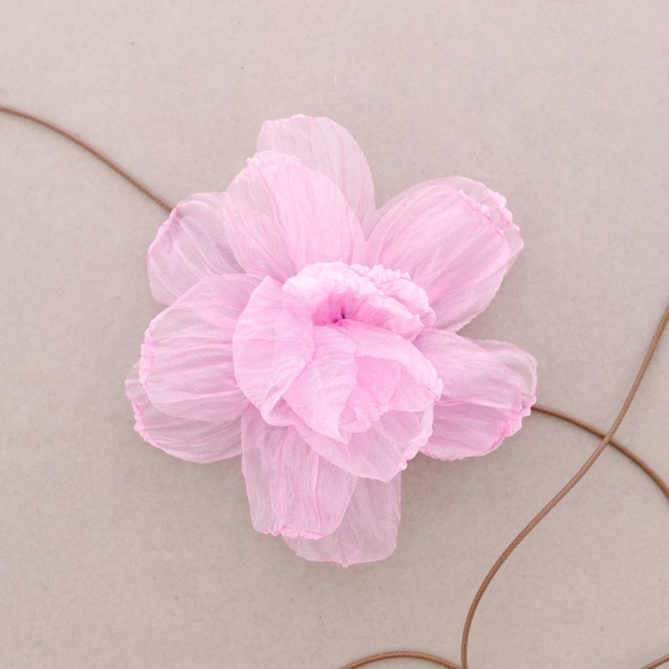 FABRIC FLOWER CHOKER 12CM