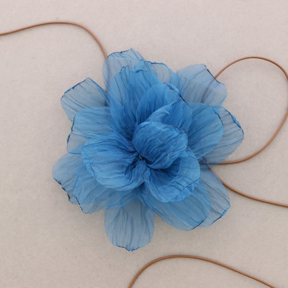 GARGANTILLA FLOR TELA 12CM