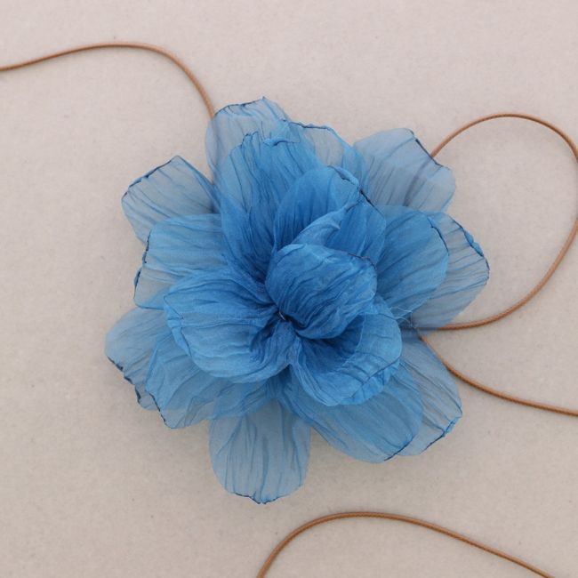 GARGANTILLA FLOR TELA 12CM