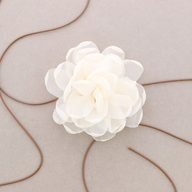GARGANTILLA FLOR TELA 12CM