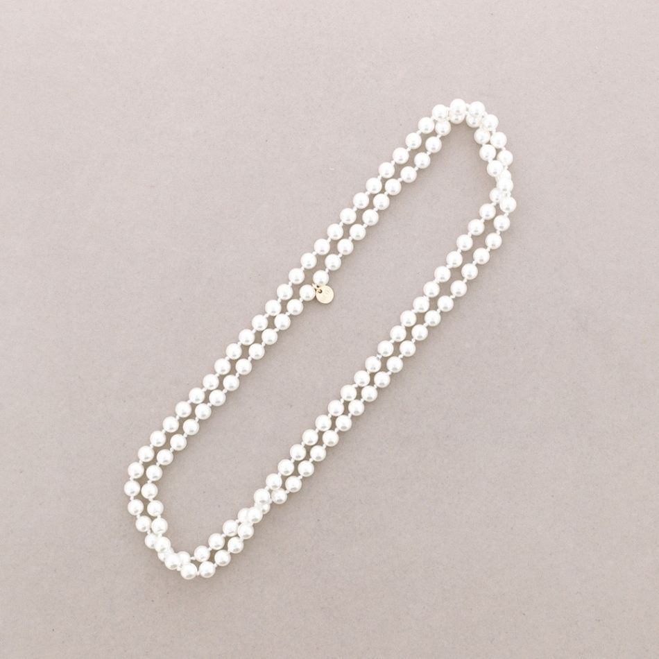 LONG NECKLACE WITH BALL KNOTS 8MM*1.2M