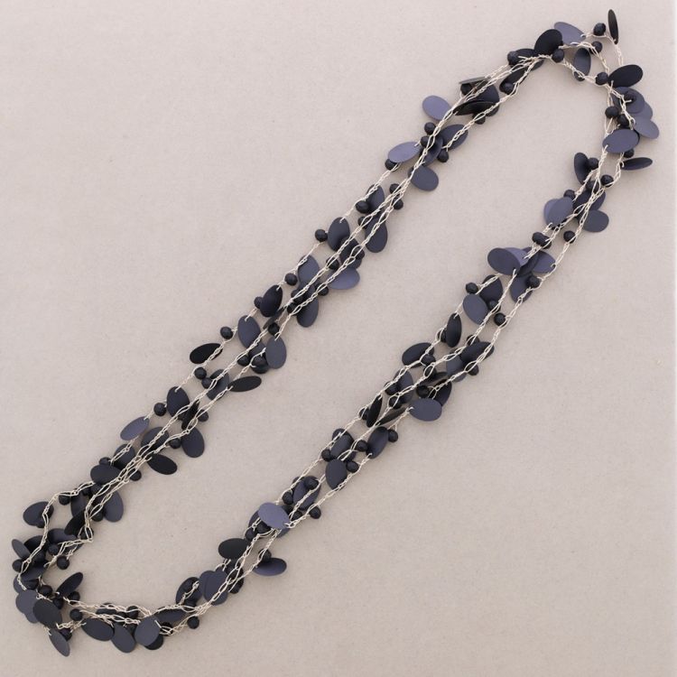 LONG NECKLACE 3 LAYERS SEQUIN BEADS