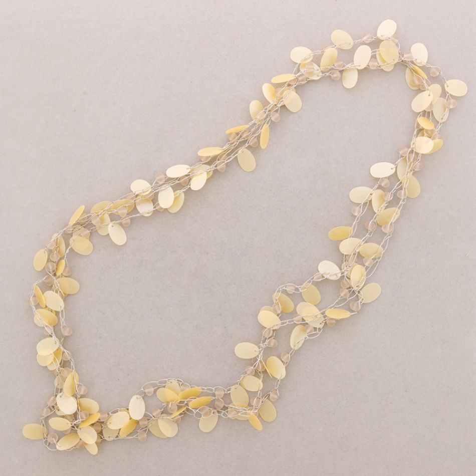 LONG NECKLACE 3 LAYERS SEQUIN BEADS