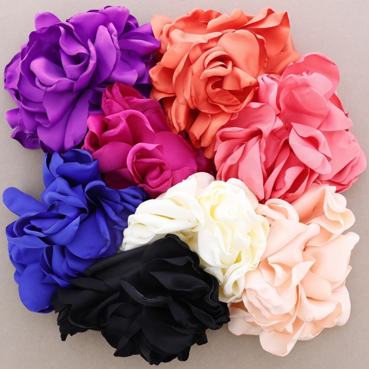 FABRIC FLOWER BROOCH 16CM 2