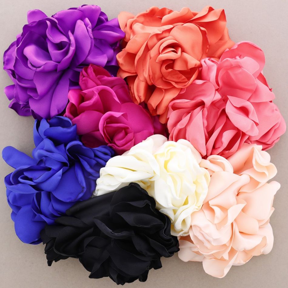 BROCHE FLOR TELA 16CM