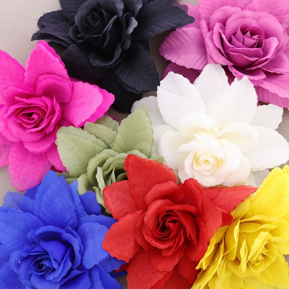 FABRIC FLOWER BROOCH 20CM