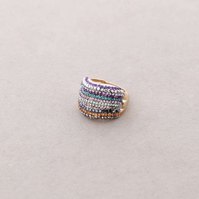 ANILLO ELÁSTICO METAL CRISTALES