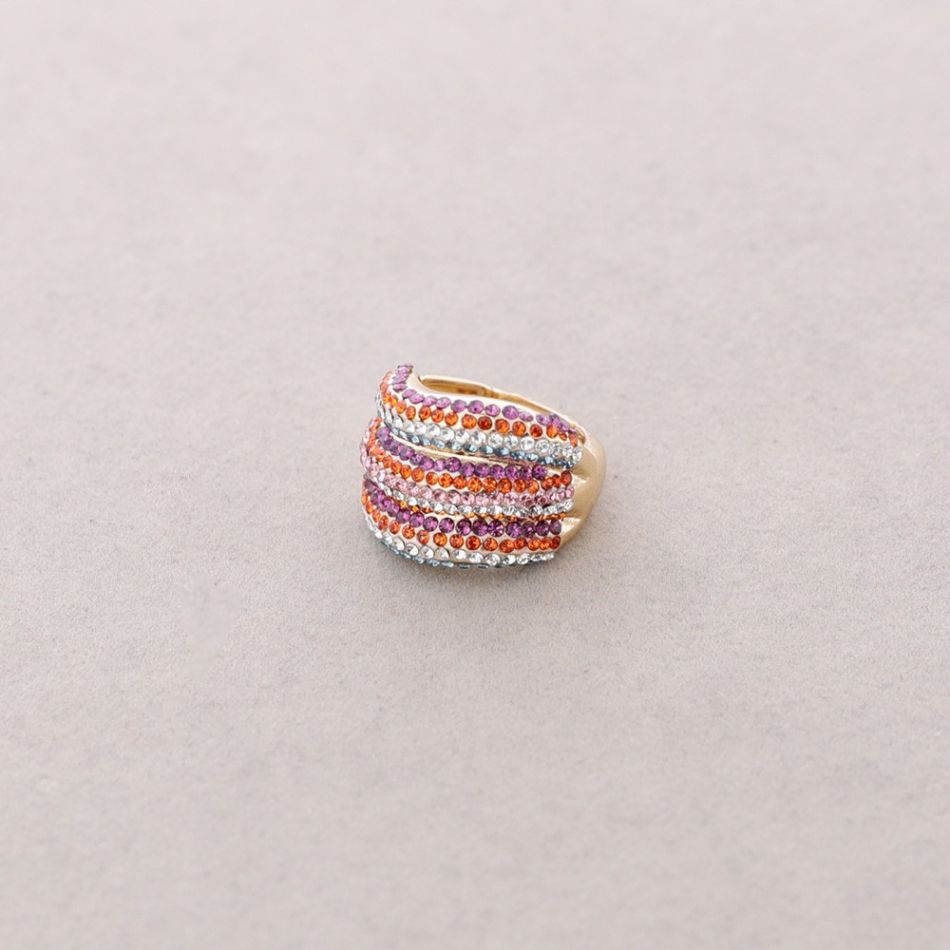ANILLO ELÁSTICO METAL CRISTALES