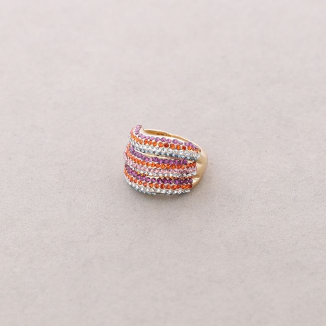 ANILLO ELÁSTICO METAL CRISTALES