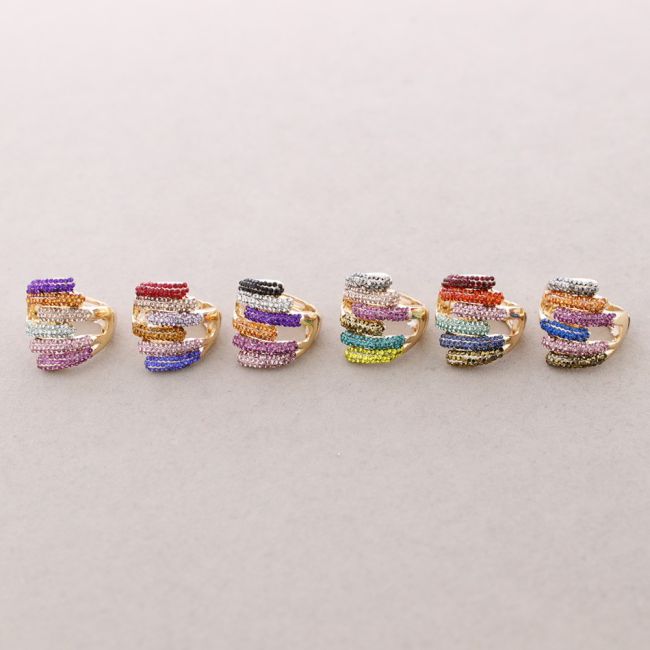 ANILLO ELÁSTICO METAL CRISTALES