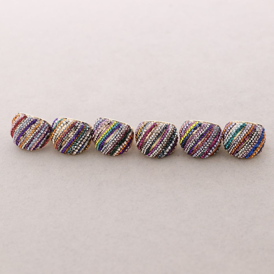 ANILLO ELÁSTICO METAL CRISTALES