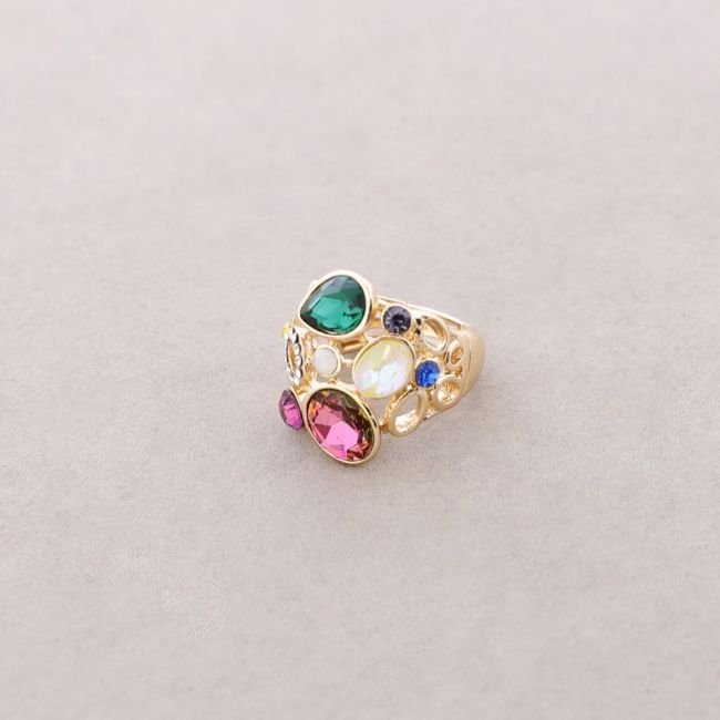ANILLO ELÁSTICO METAL CRISTALES