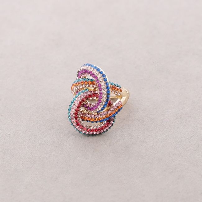 ANILLO ELÁSTICO METAL CRISTALES