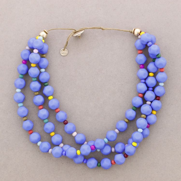 3 TWISTS RESIN BEADS CHOKER
