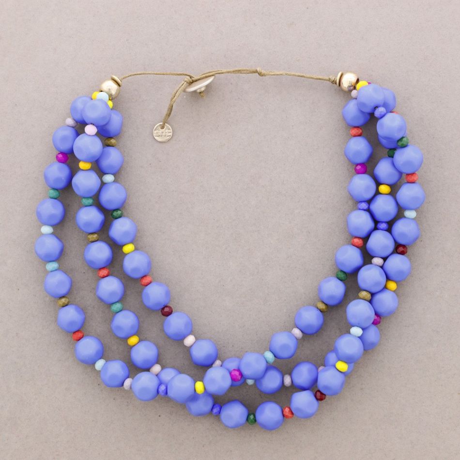 3 TWISTS RESIN BEADS CHOKER