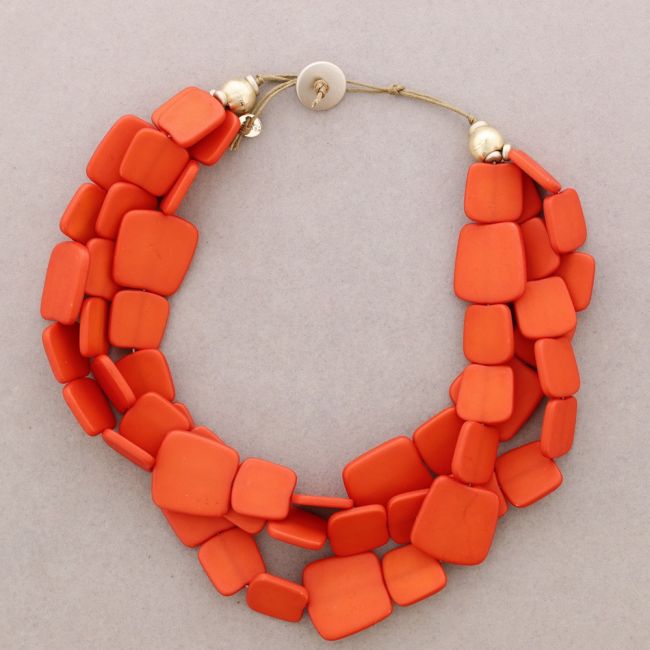 3 TWISTS RESIN BEADS CHOKER