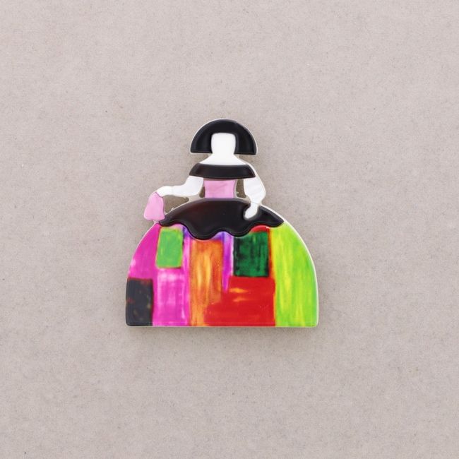 BROCHE IMÁN MENINA RESINA