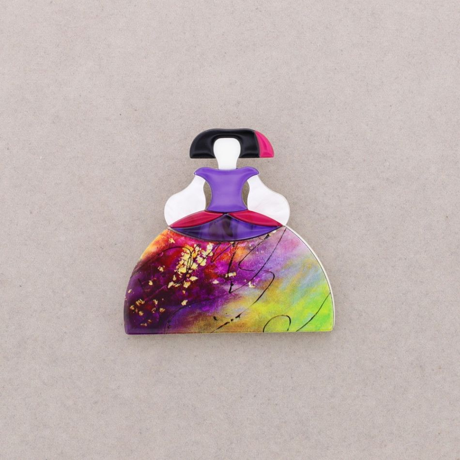 BROCHE MENINA RESINA