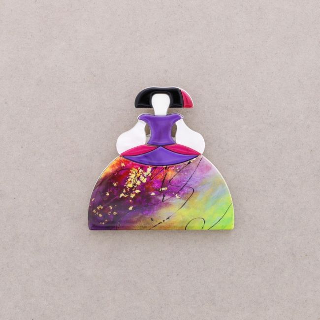 BROCHE IMÁN MENINA RESINA