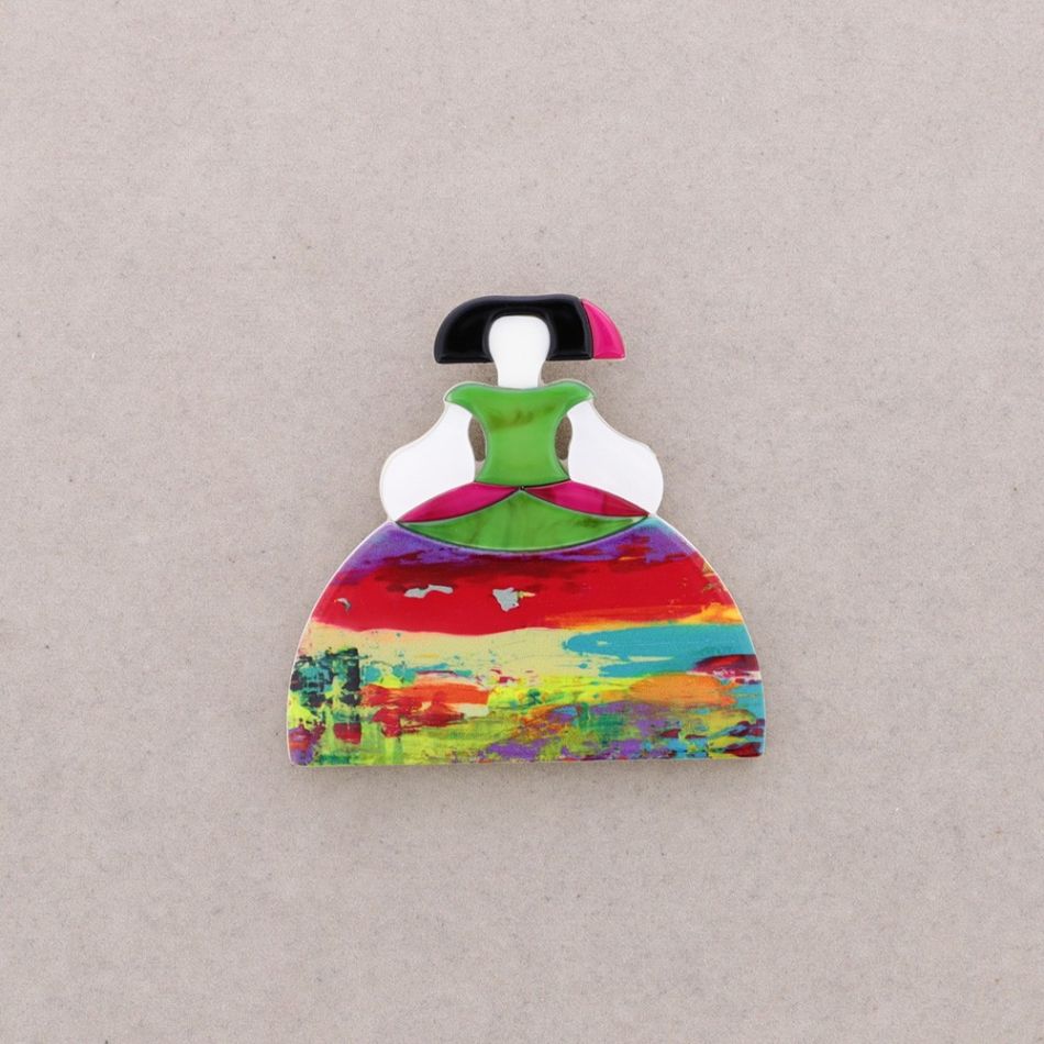 MENINA RESIN MAGNET BROOCH