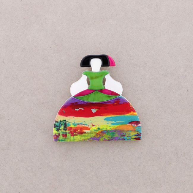 BROCHE IMÁN MENINA RESINA