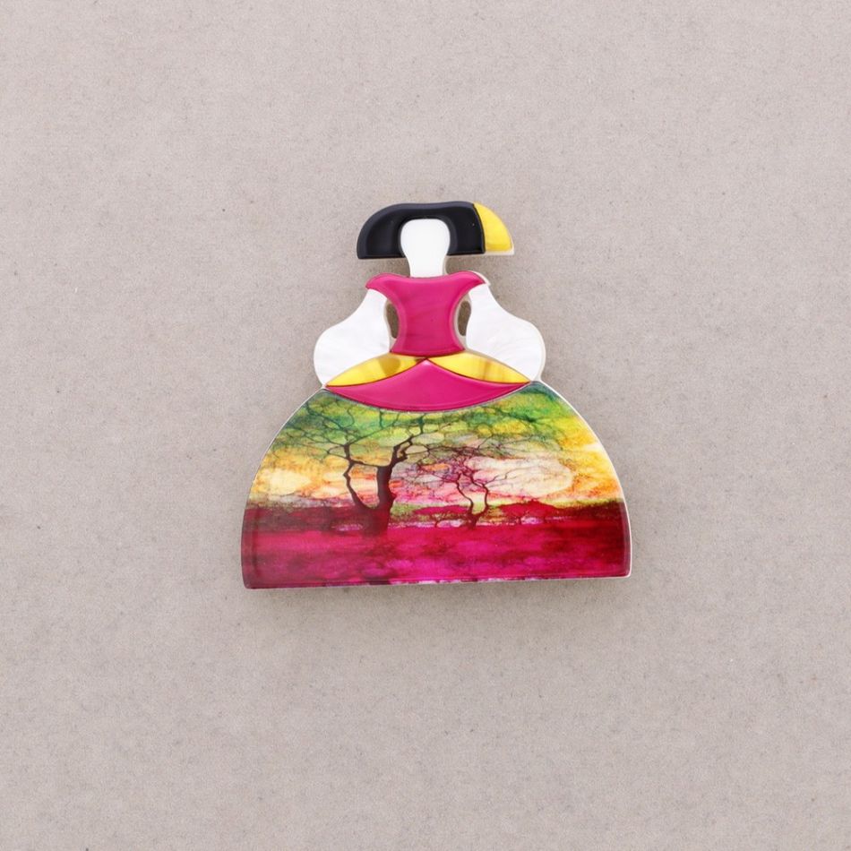 MENINA RESIN MAGNET BROOCH