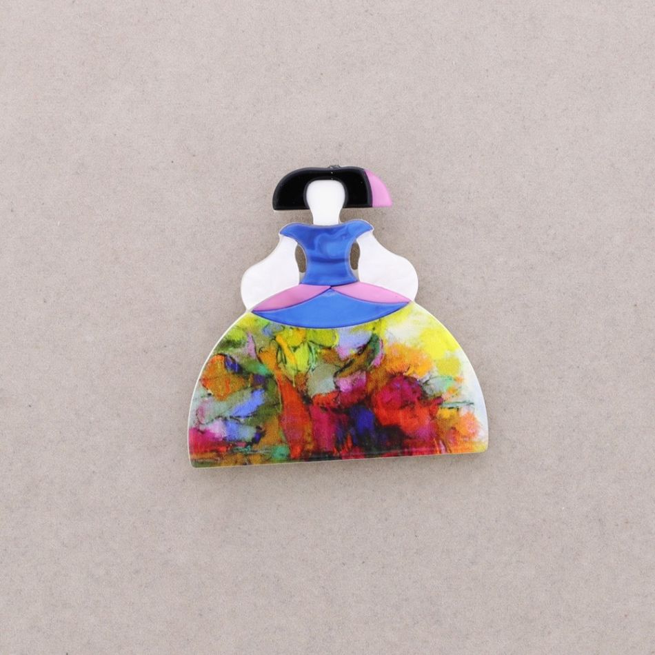 BROCHE IMÁN MENINA RESINA