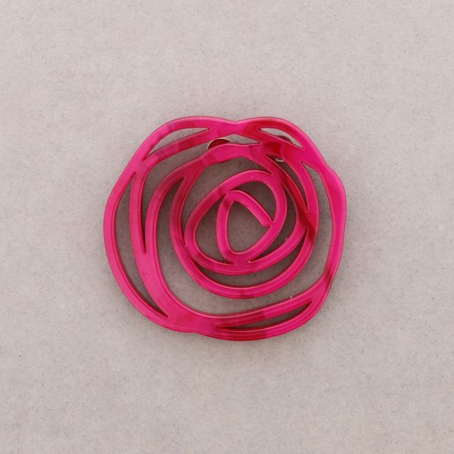 RESIN OPENTOP FLOWER BROOCH