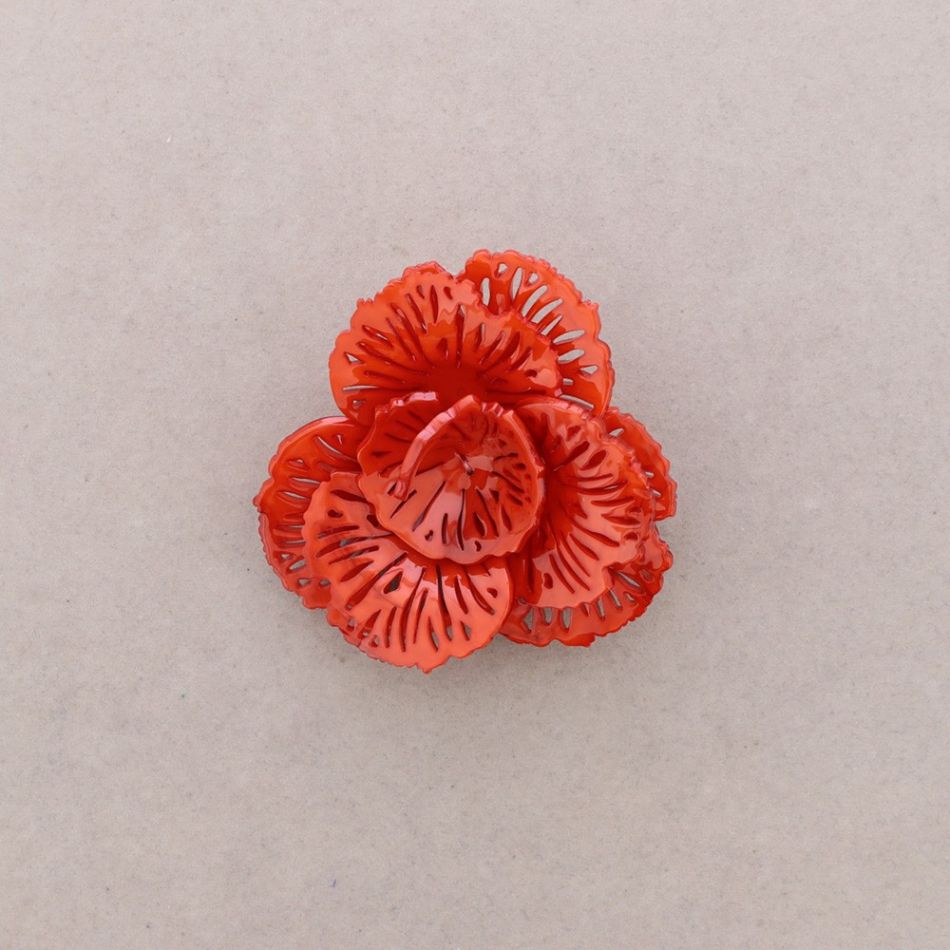 RESIN OPENTOP FLOWER BROOCH