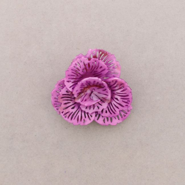 RESIN OPENTOP FLOWER BROOCH