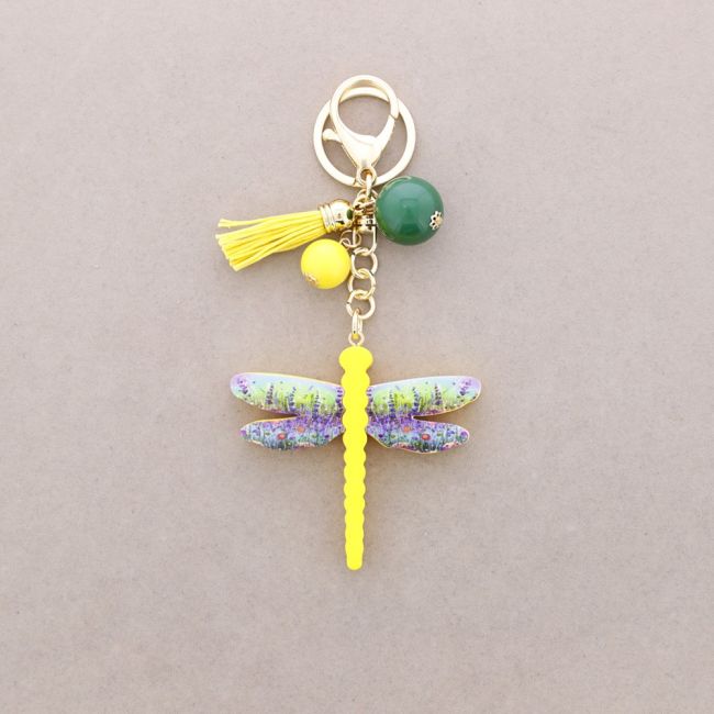 RESIN DRAGONFLY KEYCHAIN