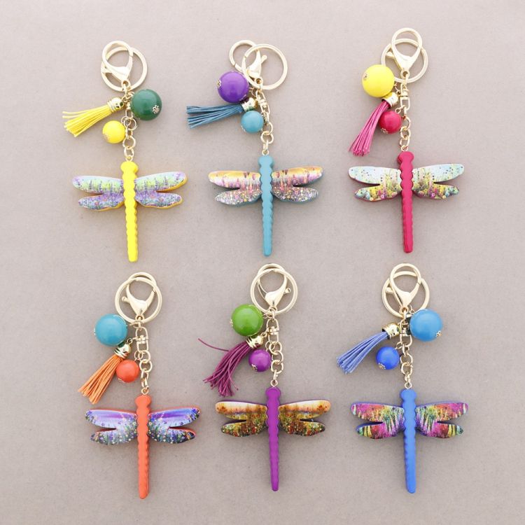 RESIN DRAGONFLY KEYCHAIN 2