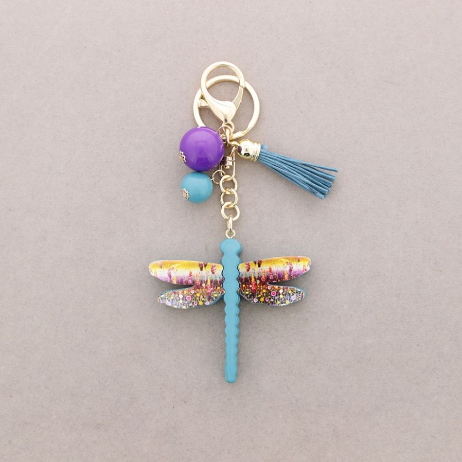 RESIN DRAGONFLY KEYCHAIN