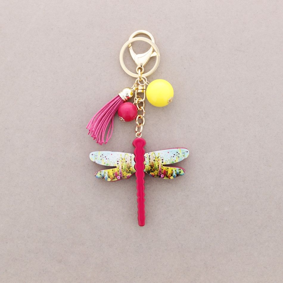 RESIN DRAGONFLY KEYCHAIN
