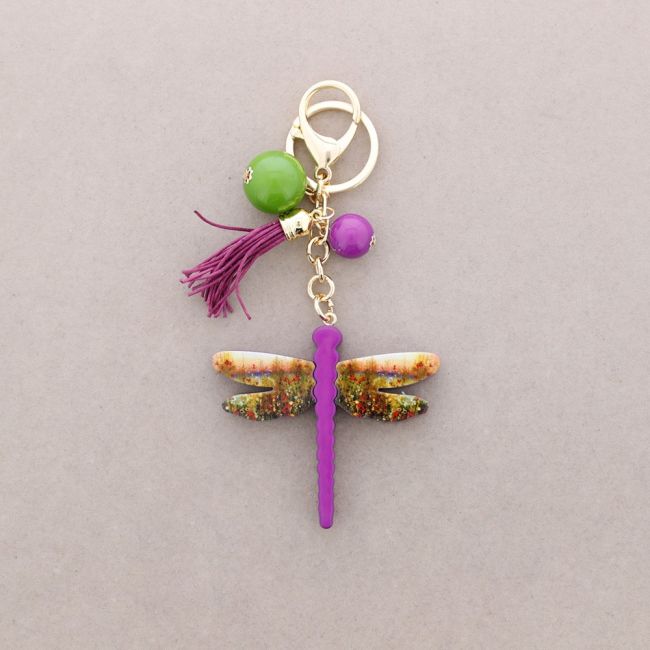 RESIN DRAGONFLY KEYCHAIN