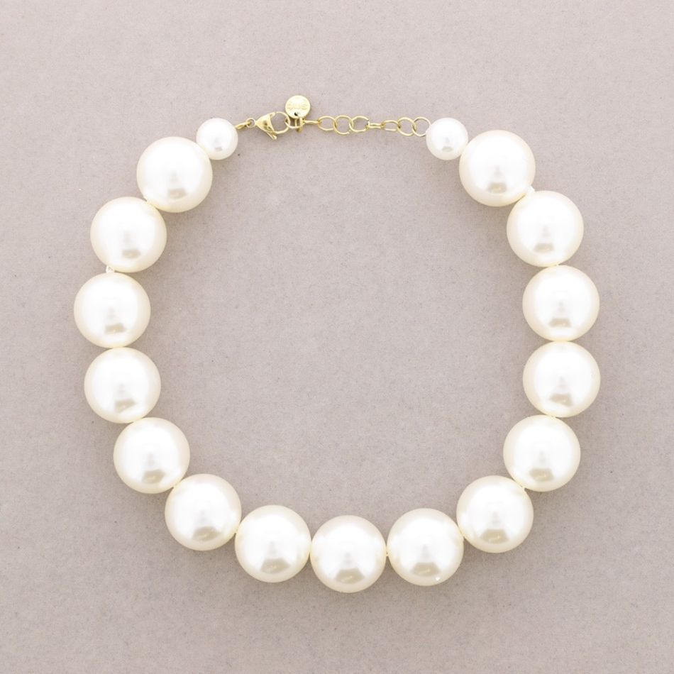25MM BALL CHOKER PEARL FINISH